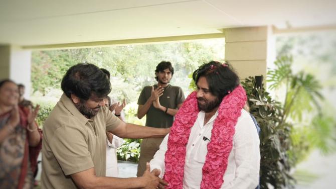 Megastar Chiranjeevi and Family Rejoice Pawan Kalyan`s Triumph